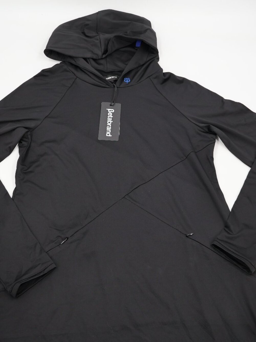 Betabrand Travel Hoodie Dress Womens XL Black Security Pockets Athleisure